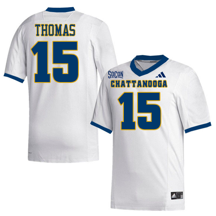 Chattanooga Mocs #15 Eric Thomas College Football Jerseys,Uniforms Stitched-White
